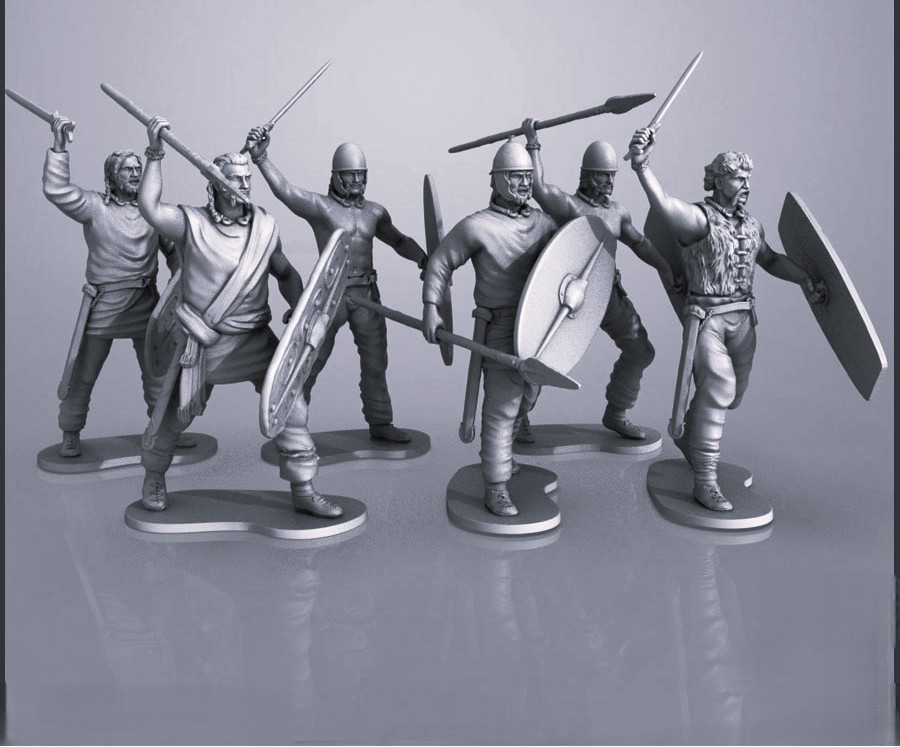 Ancient Unarmoured Celtic Warriors set