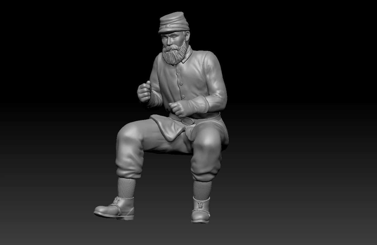 Wagon driver in kepi, brogans - Image 2