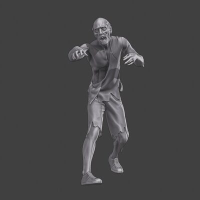Zombie walking forward with skew foot