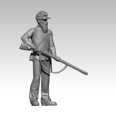 Civil war soldier standing guard