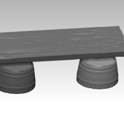 Civil War Era simple outside table, camp