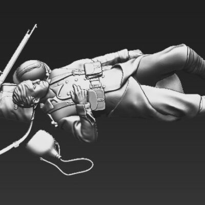 French WW2 soldier resting