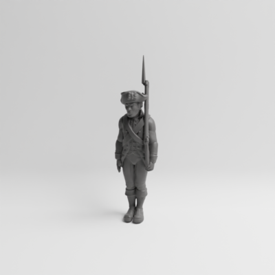 Revolutionary War soldier standing
