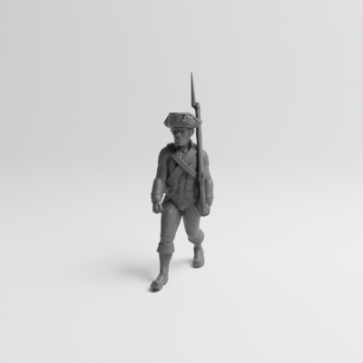 Revolutionary War soldier marching v2