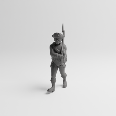 Revolutionary War soldier marching v4