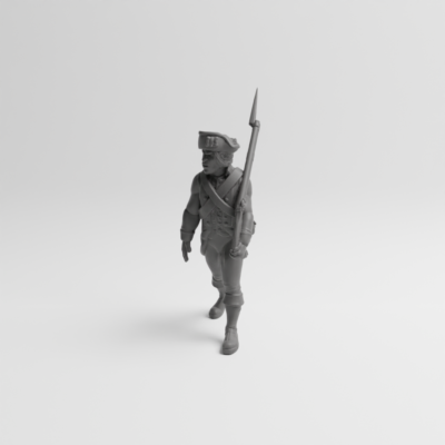 Revolutionary War soldier marching v8