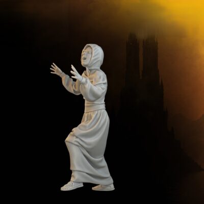 Medieval woman happy