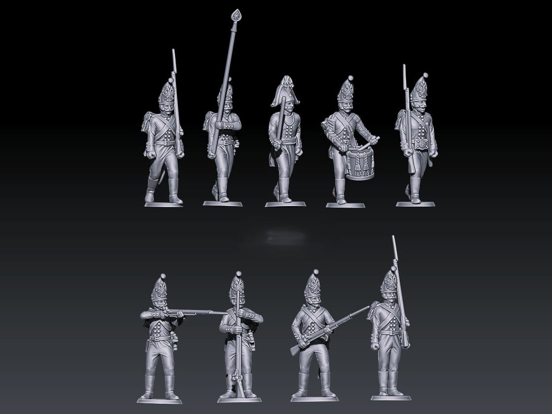 Napoleonic Russian grenadiers 1805-07 set 2