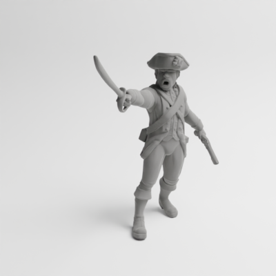 Revolutionary War cannon crew officer