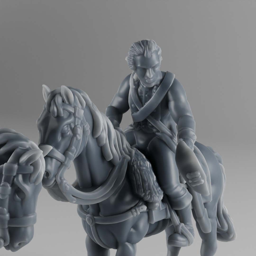 Revolutionary War Mounted Officer v2
