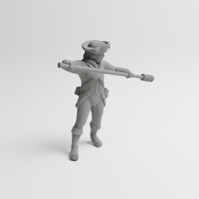 Revolutionary War cannon crew rammer