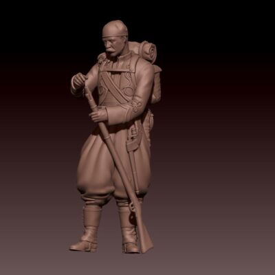 Zouave Pennsylvania Civil War Soldier standing loading