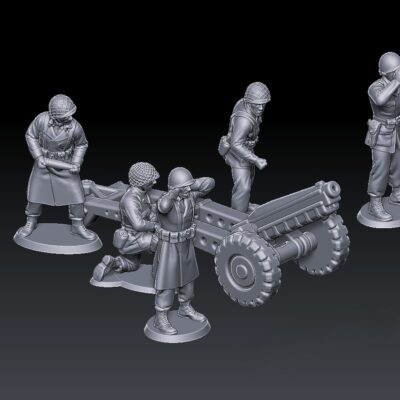 WW2 US m116 howitzer, winter