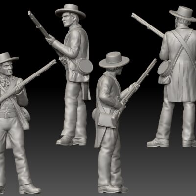 Alamo Defender standing angry