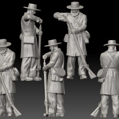 Alamo Defender loading musket