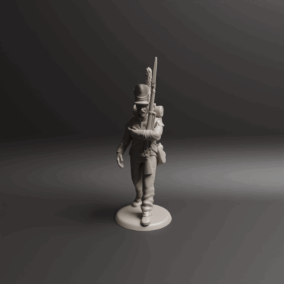 Napoleonic Portuguese Grenadier Marching 1a