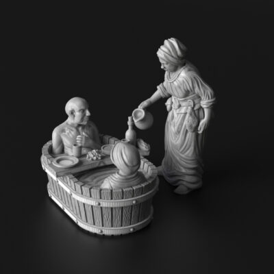 Medieval bathing time set