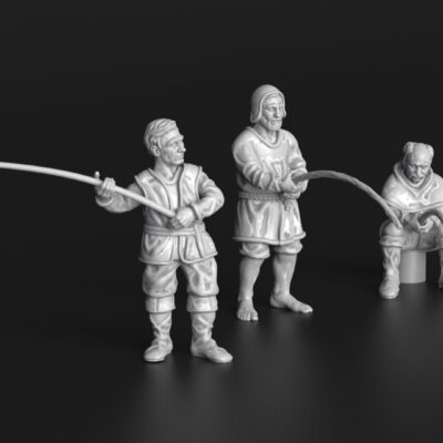 Medieval fishermen set