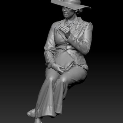 Lady sitting still,1940-1950s