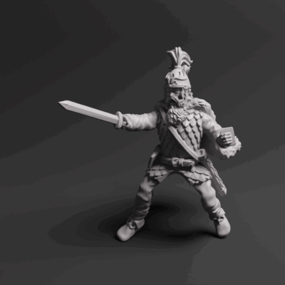 Germanic Chieftain On Horse 01