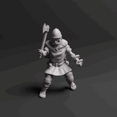 Germanic Warrior With Axe 02