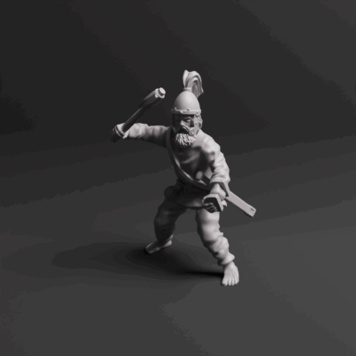 Germanic Warrior With Axe 04