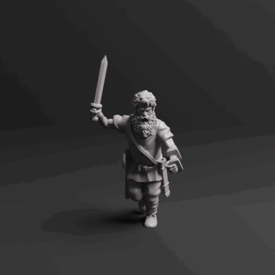 Germanic Warrior With Sword 02