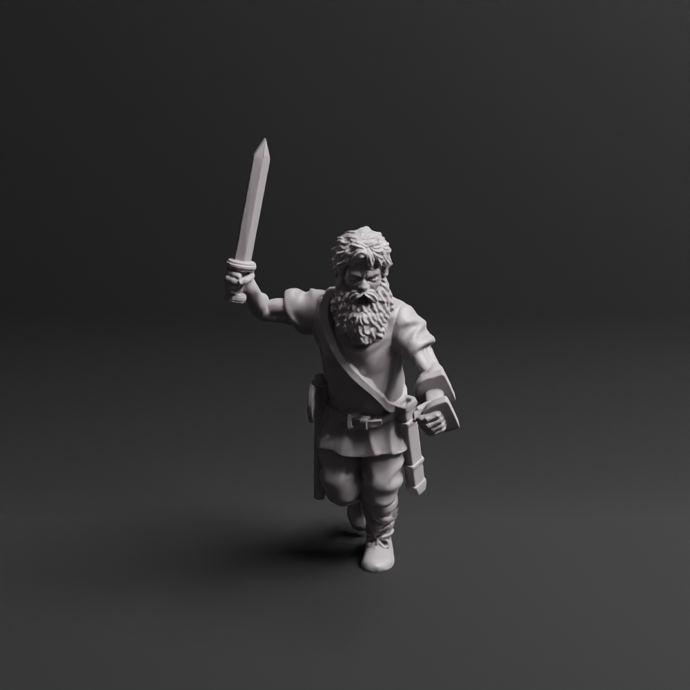 Germanic Warrior With Sword 02