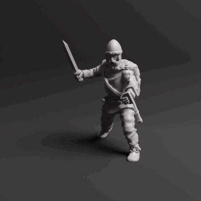 Germanic Warrior With Sword 03