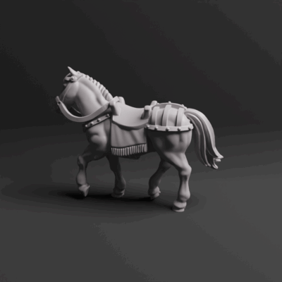 Roman Praetorian Cavalry Command Banner 01 Horse