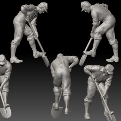 Civil war soldier digging