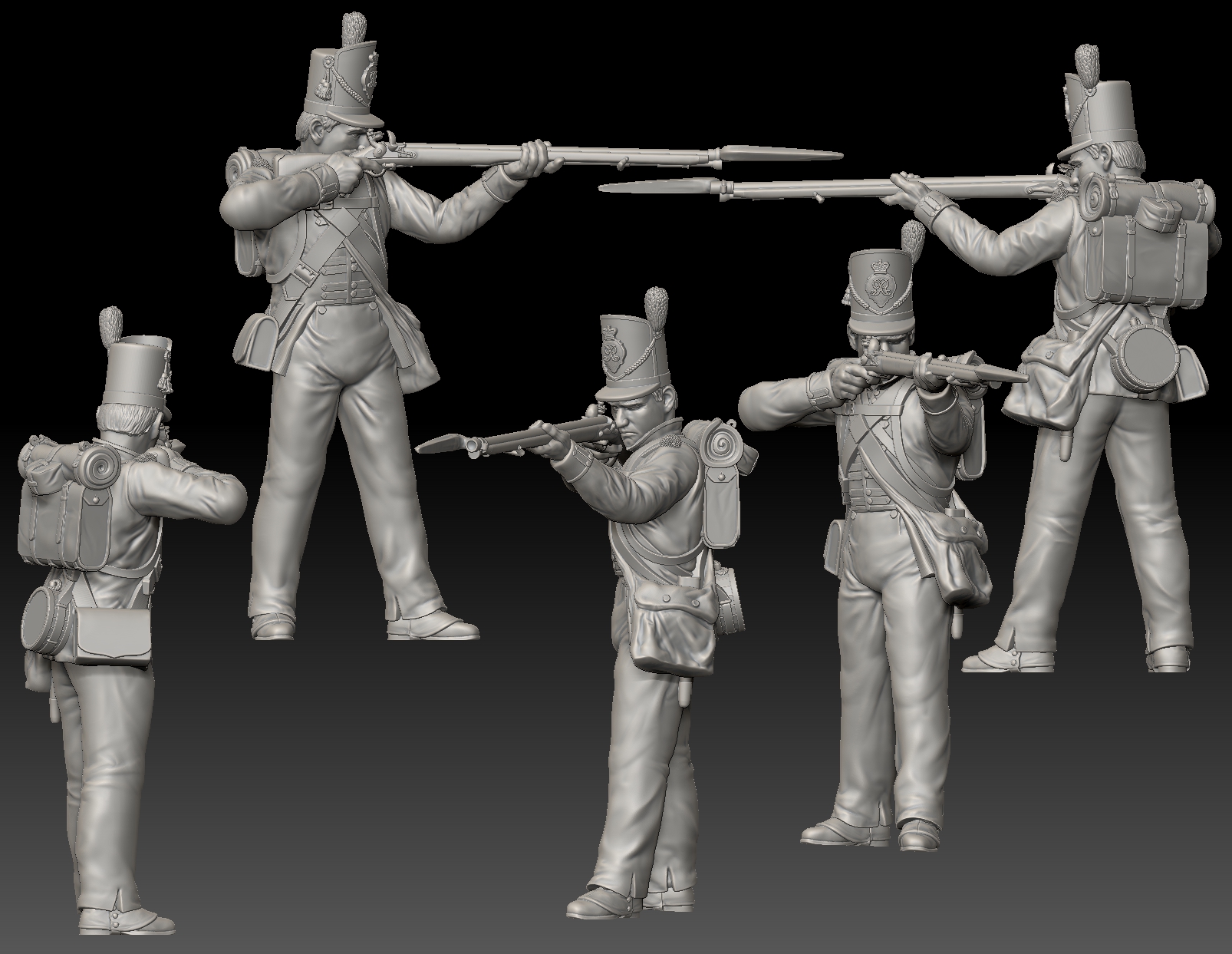 Shooting British 27th "Inniskillin" Regiment of Foot-Waterloo 1815