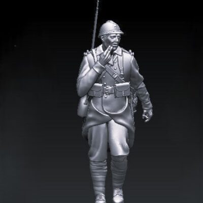 French WW2 soldier walking v4