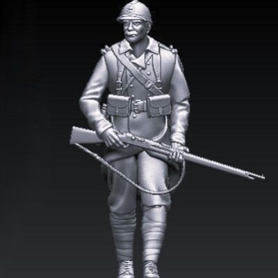 French WW2 soldier walking v5