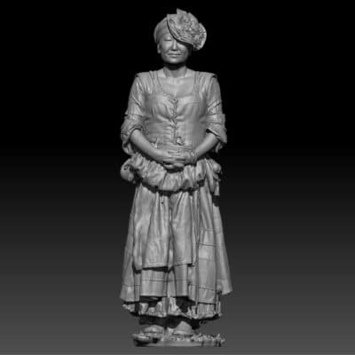 Landsknecht frau waiting patiently