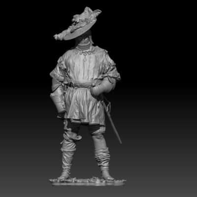 Landsknecht standing cool with big hat