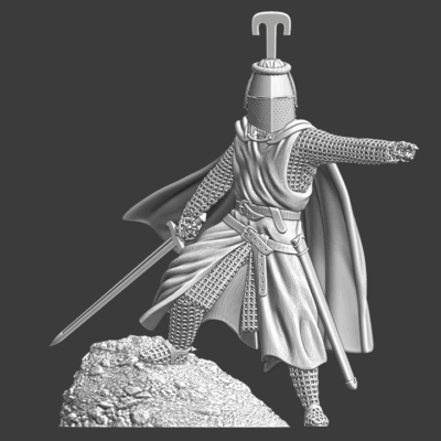 Medieval Crusader Knight Crested Helmet