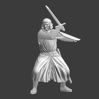 Medieval Knight fighting with Sword and Shield