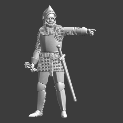 Medieval Late Knight Commander pointing