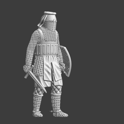Medieval Templar Hospitaller knight with sword