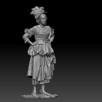 Landsknecht frau waiting impatiently