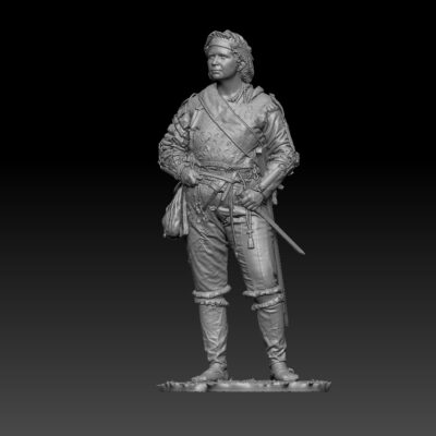 Landsknecht standing with sash