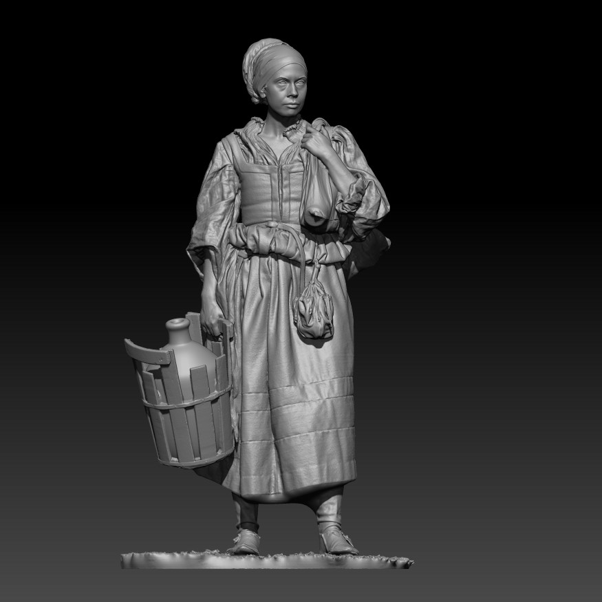 16th century woman walking