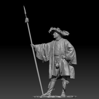 Landsknecht standing with spear