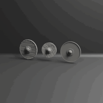 Medieval civilian guard shields