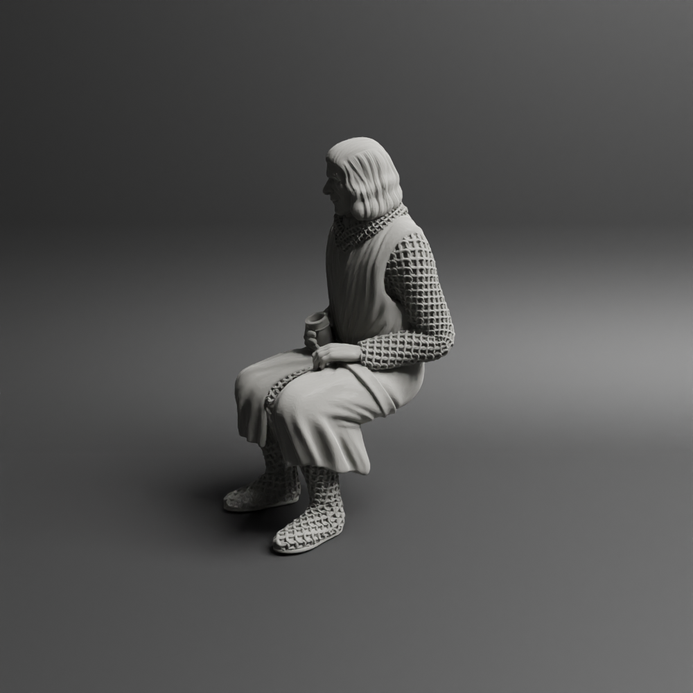 Medieval man sitting 2
