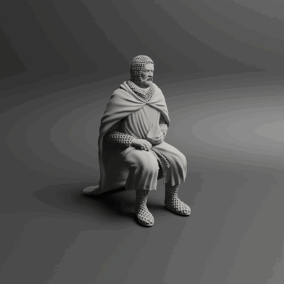 Medieval man sitting 4
