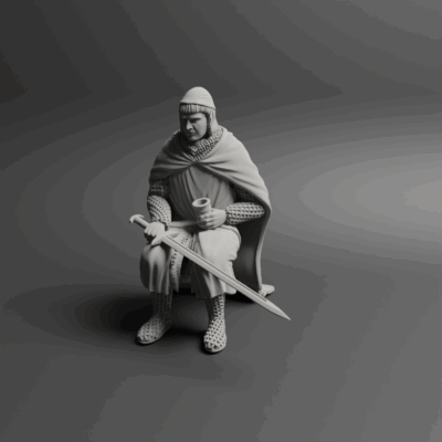 Medieval man sitting 5
