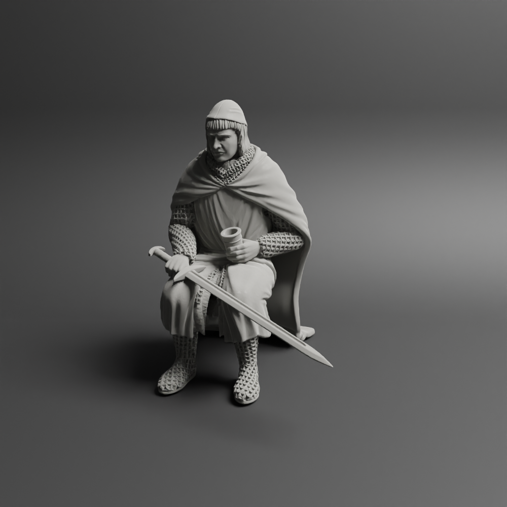 Medieval man sitting 5