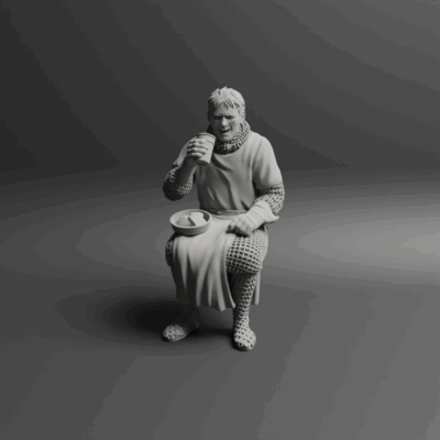 Medieval man sitting 6